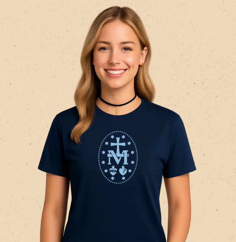 Medalha Milagrosa azul clara