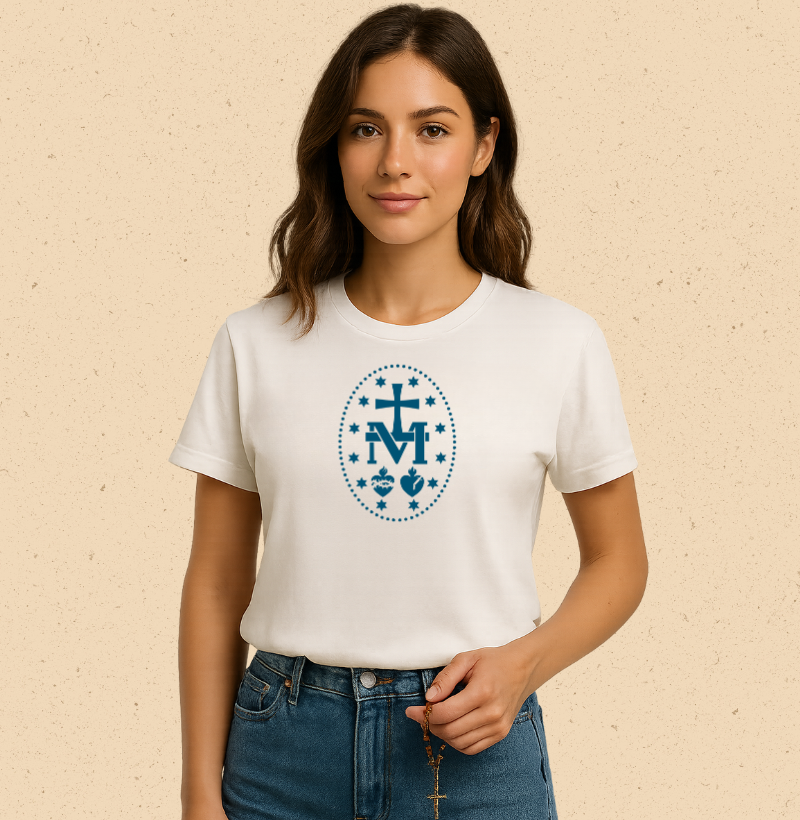 Medalha Milagrosa azul escuro