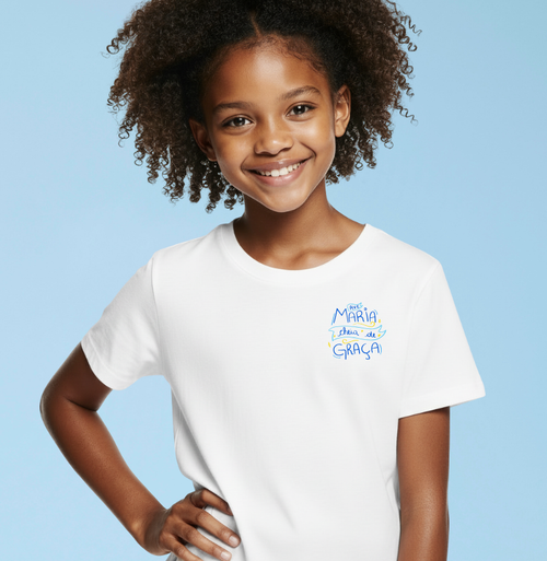 Camiseta Infantil Maria Cheia de Graça