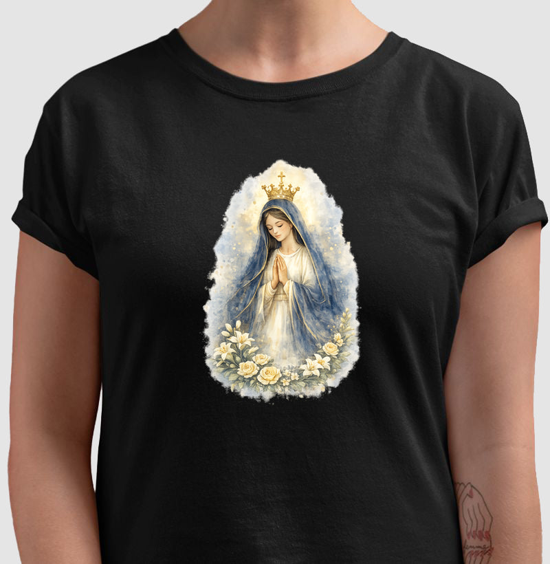 Camiseta Nossa Senhora Aquarela