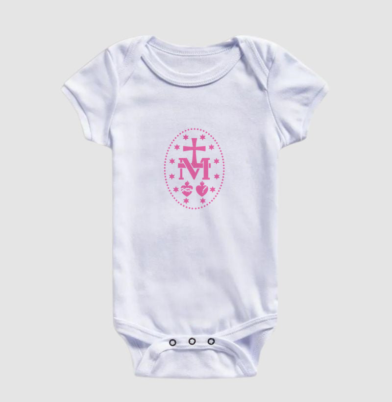 Body Medalha Milagrosa rosa