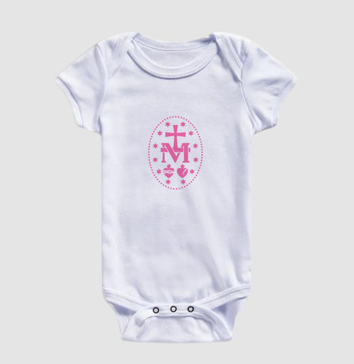 Body Medalha Milagrosa rosa