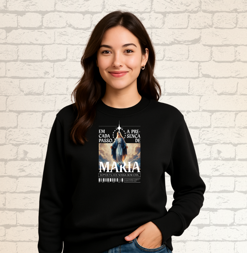 Suéter Moletom Presença de Maria