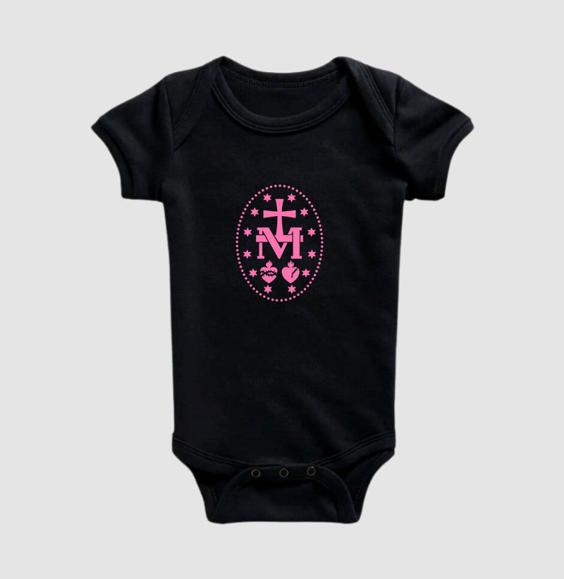 Body Medalha Milagrosa rosa