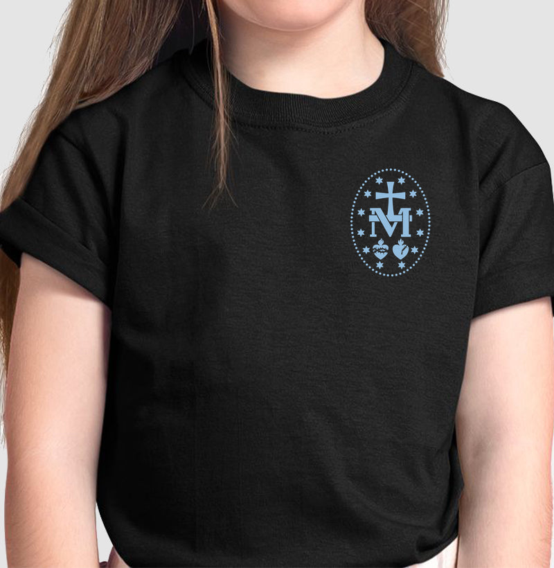 Camiseta Infantil Medalha Milagrosa Lateral