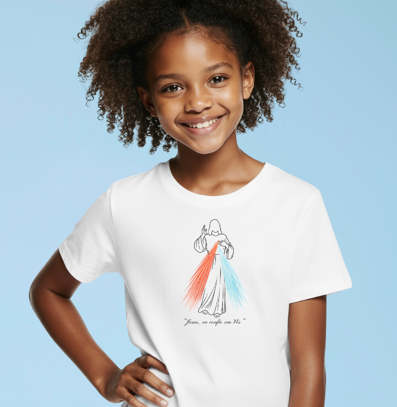 Camiseta Infantil Jesus Misericordioso