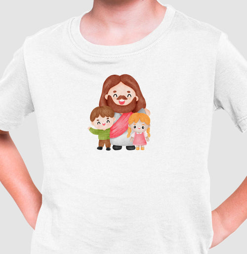 Camiseta Infantil Jesus crianças