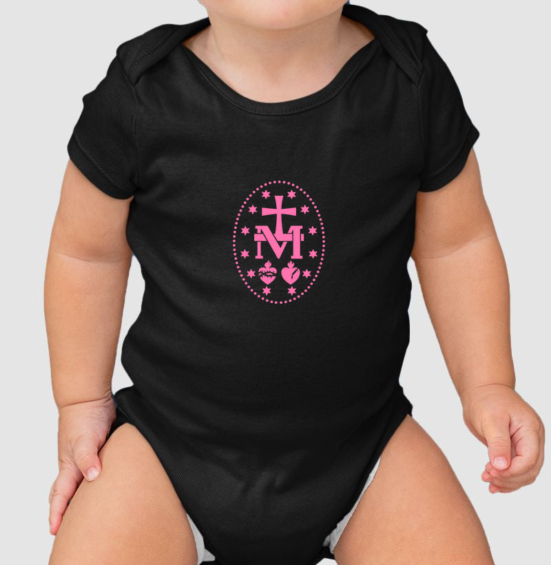 Body Medalha Milagrosa rosa