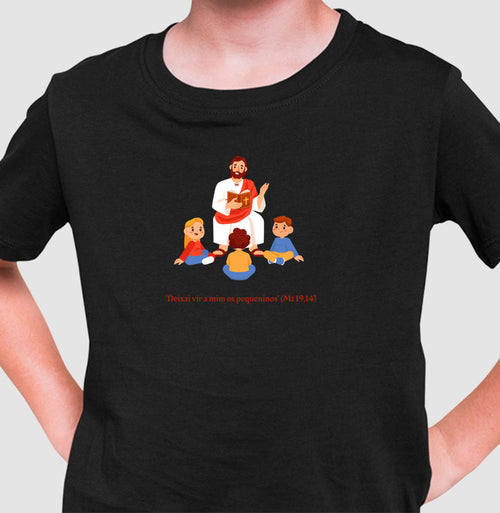 Camiseta Infantil Jesus pequeninos