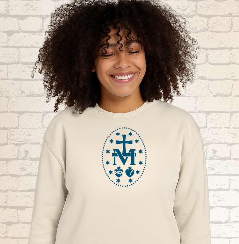 Medalha Milagrosa azul escuro