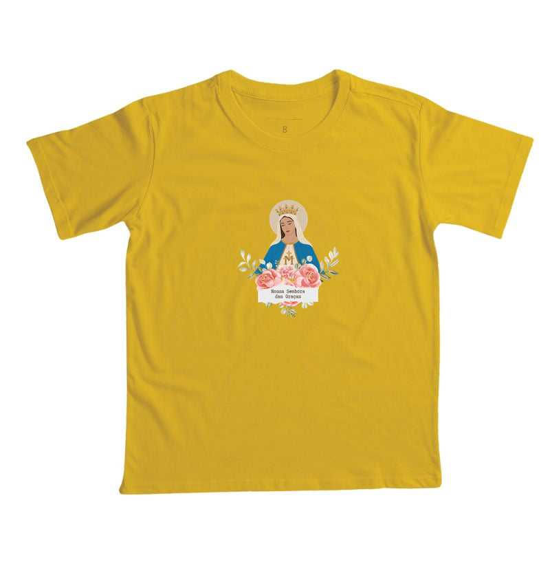 Camiseta Infantil Nossa Senhora das Graças – Flores