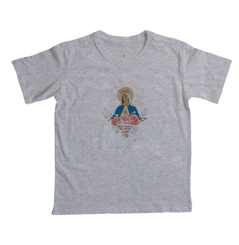 Camiseta Infantil Nossa Senhora das Graças – Flores