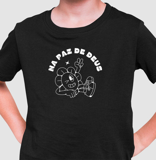 Camiseta Infantil Na paz de Deus