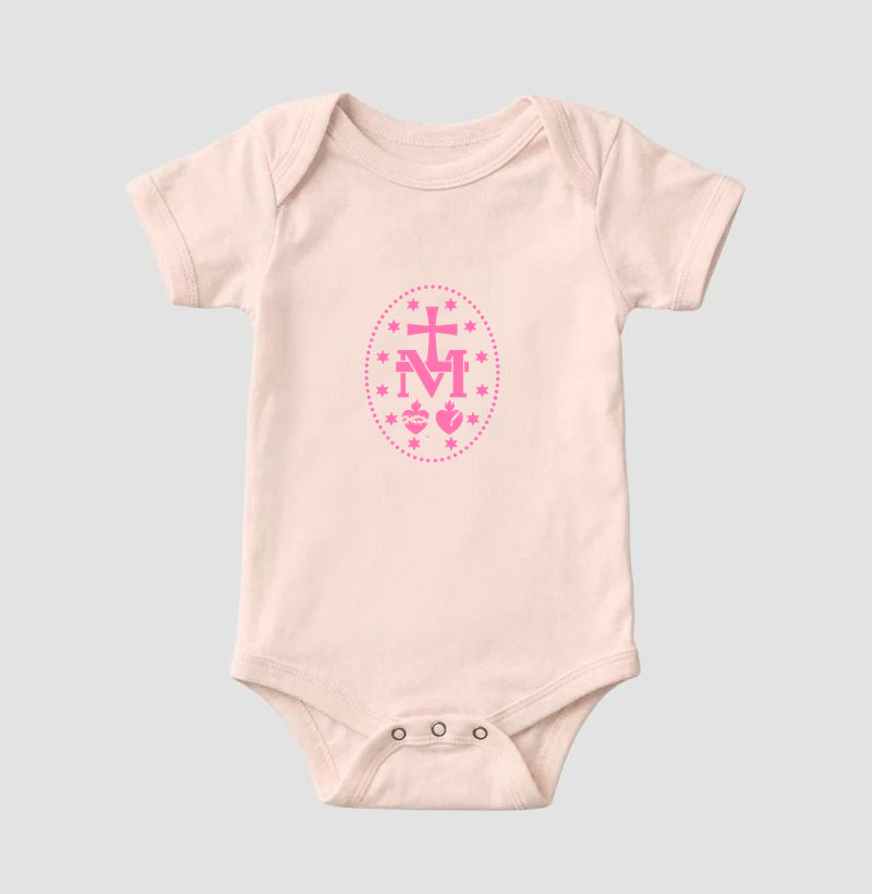 Body Medalha Milagrosa rosa