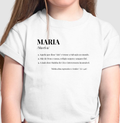 Camiseta Infantil Maria Significado