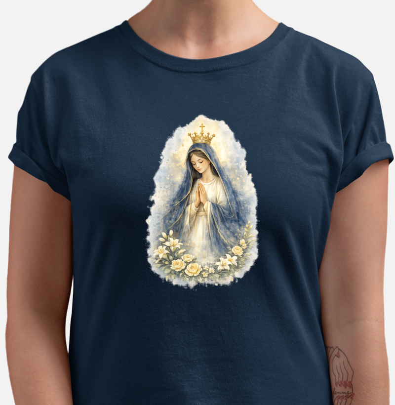 Camiseta Nossa Senhora Aquarela