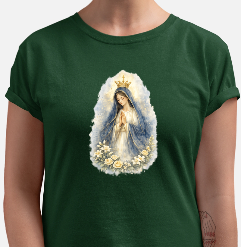 Camiseta Nossa Senhora Aquarela