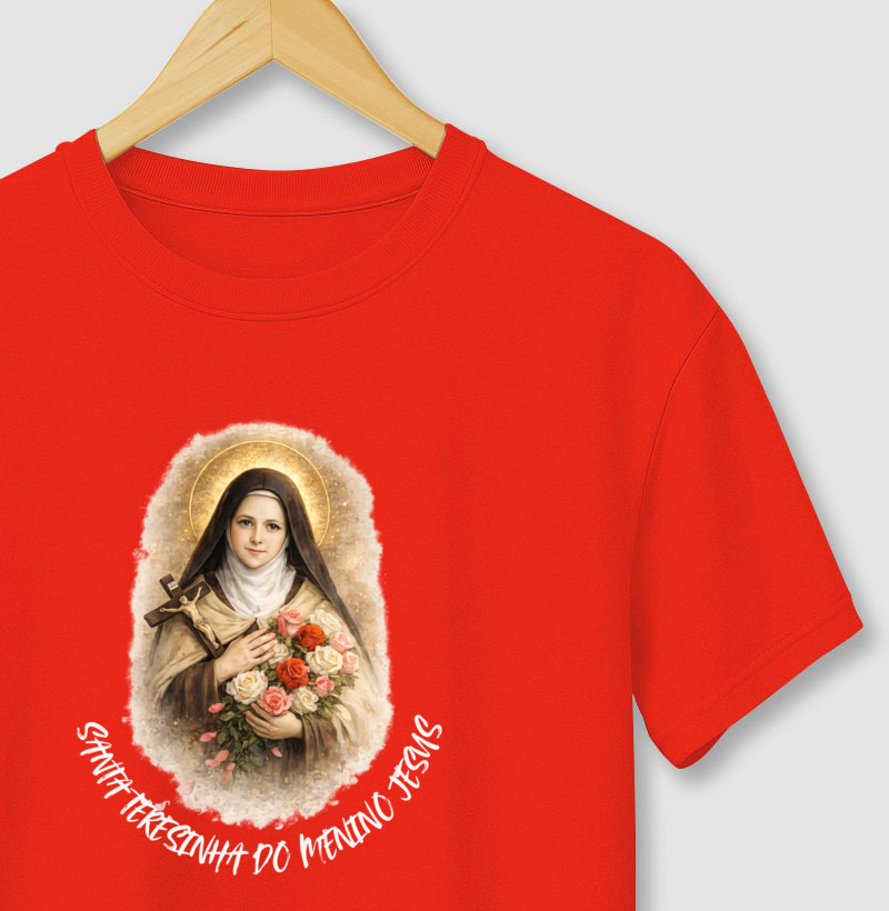 Camiseta Santa Teresinha do Menino Jesus – Aquarela