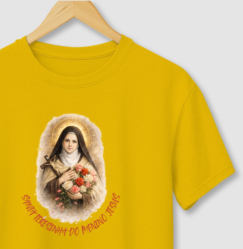 Camiseta Santa Teresinha do Menino Jesus – Aquarela