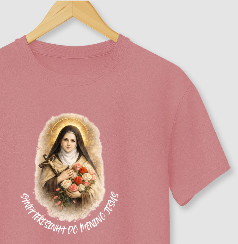Camiseta Santa Teresinha do Menino Jesus – Aquarela