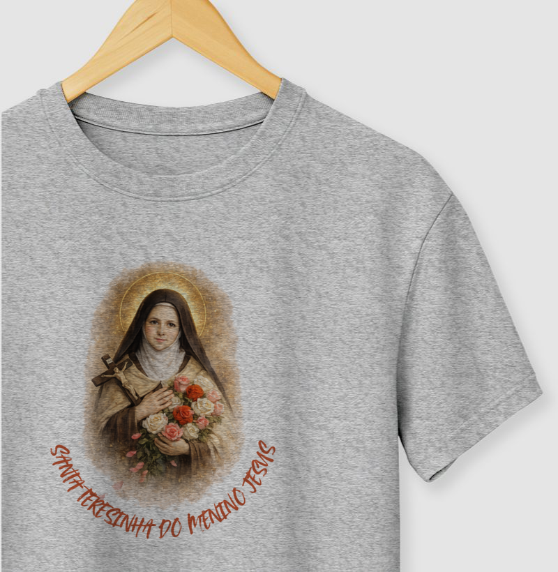 Camiseta Santa Teresinha do Menino Jesus – Aquarela