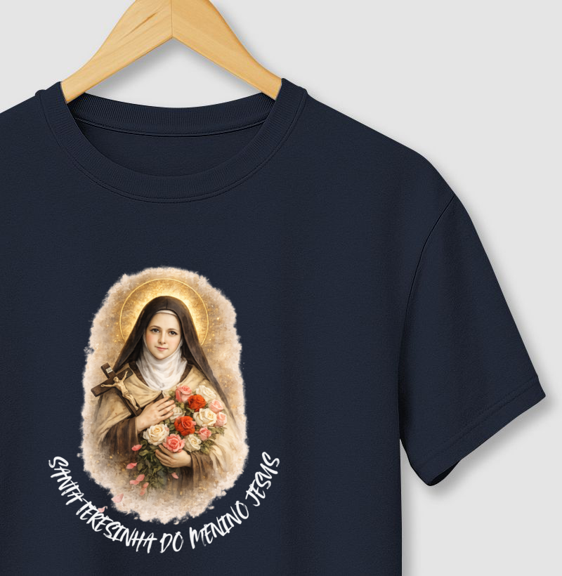Camiseta Santa Teresinha do Menino Jesus – Aquarela
