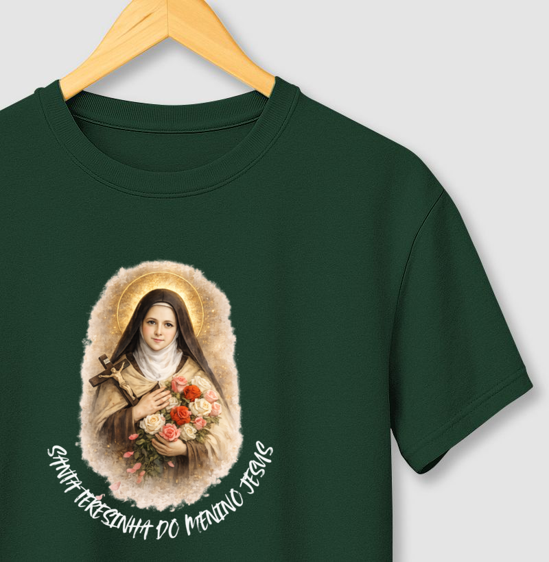 Camiseta Santa Teresinha do Menino Jesus – Aquarela