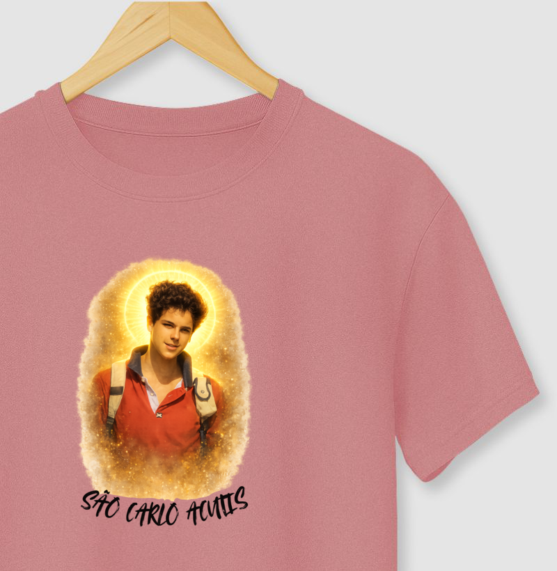 Camiseta São Carlo Acutis – Aquarela