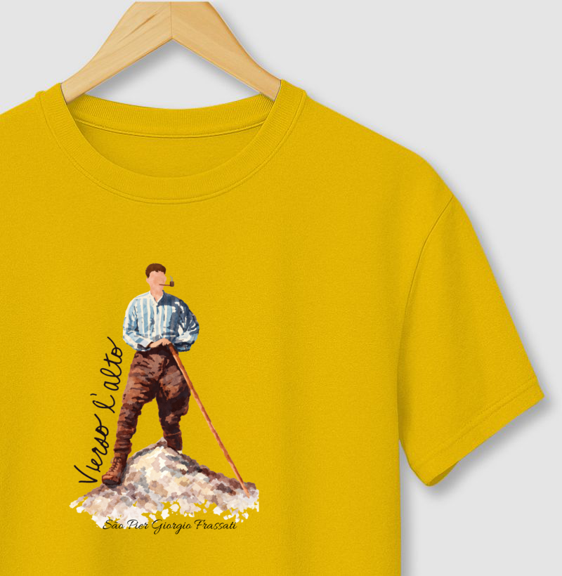 Camiseta São Pier Giorgio Frassati – Aquarela