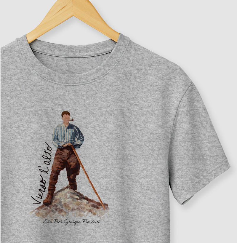 Camiseta São Pier Giorgio Frassati – Aquarela