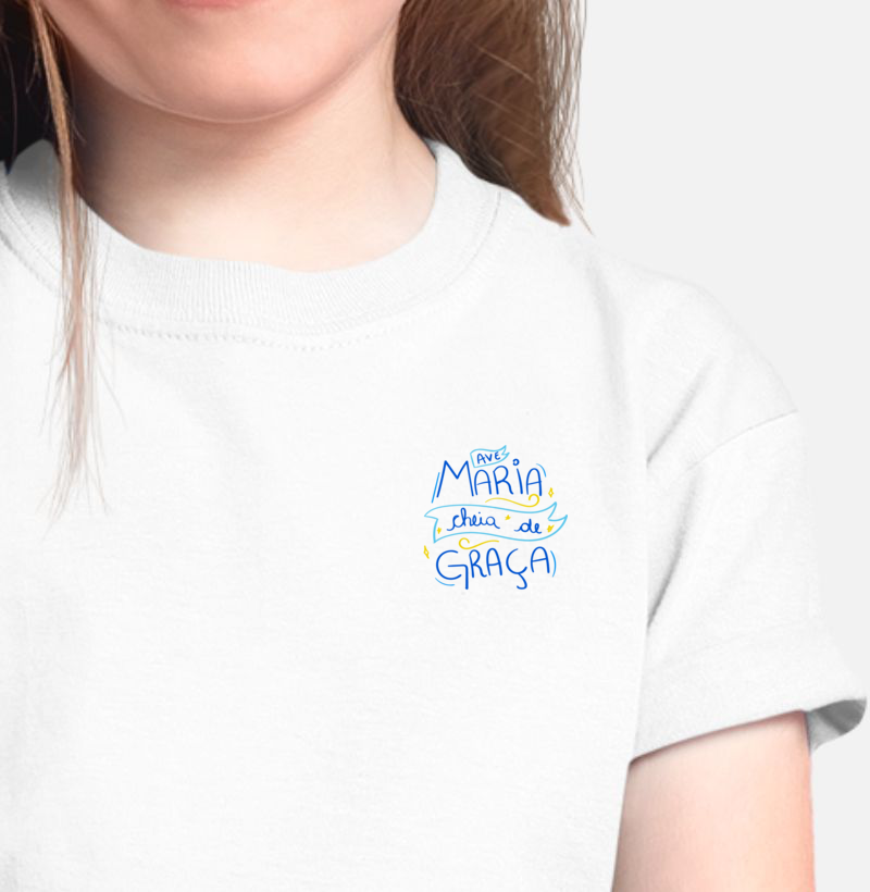 Camiseta Infantil Maria Cheia de Graça
